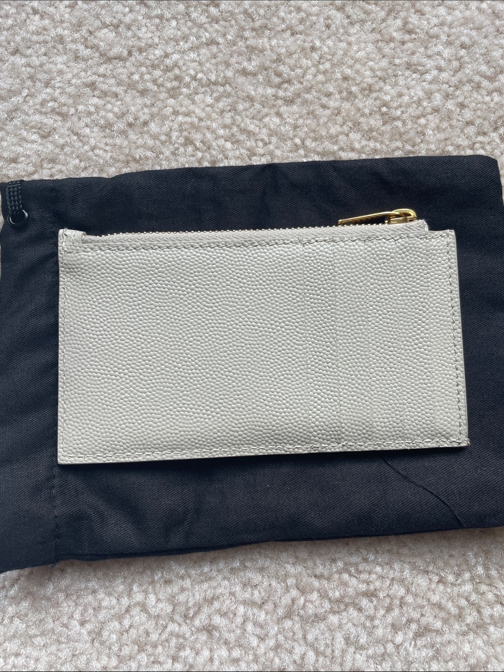 CASSANDRE MATELASSÉ FRAGMENTS CARD CASE IN GRAIN DE POUDRE LEATHER - Picture 2 of 8